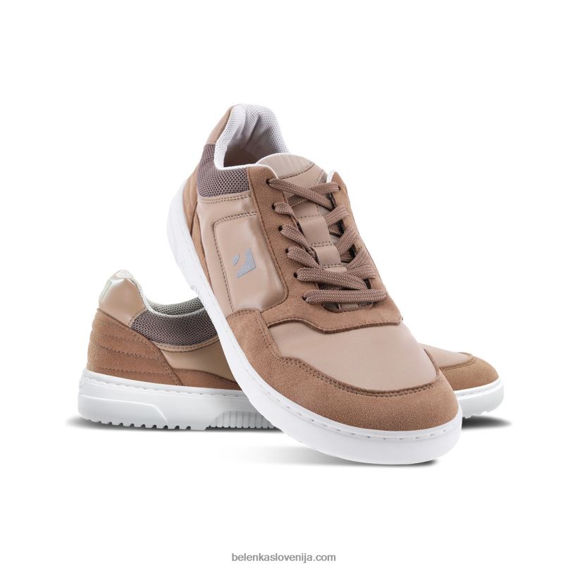 moški barefoot sneakers barebarics - aksiom rjava & bela Be Lenka NL64D101