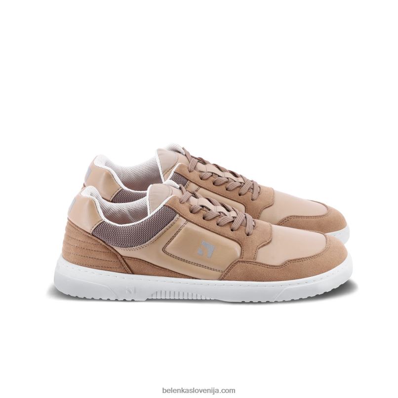 moški barefoot sneakers barebarics - aksiom rjava & bela Be Lenka NL64D101