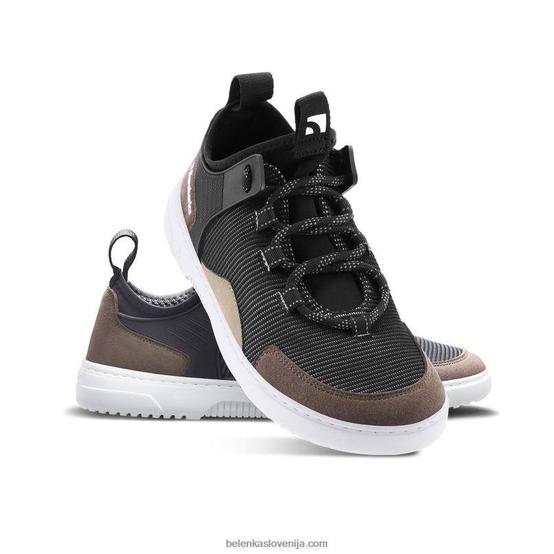 moški barefoot sneakers barebarics - rebel ogljeno črna Be Lenka NL64D90