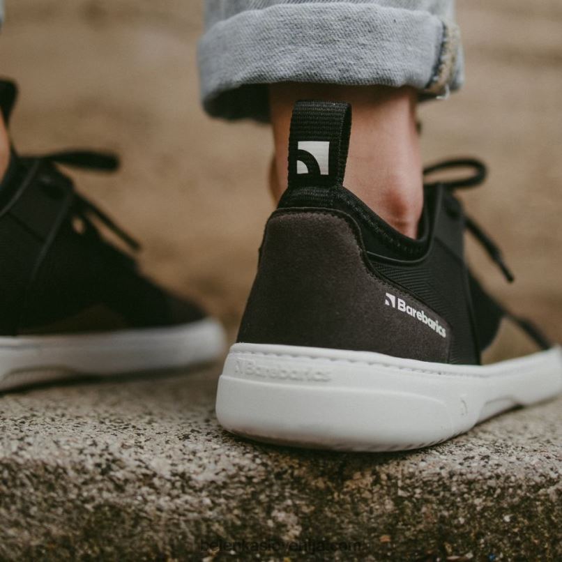 moški barefoot sneakers barebarics - rebel ogljeno črna Be Lenka NL64D90