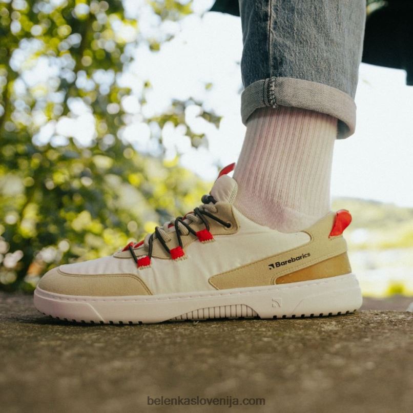 moški barefoot sneakers barebarics - revive bež & bela Be Lenka NL64D80