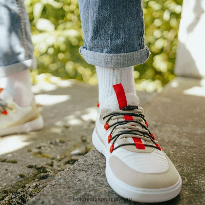 moški barefoot sneakers barebarics - revive bež & bela Be Lenka NL64D80