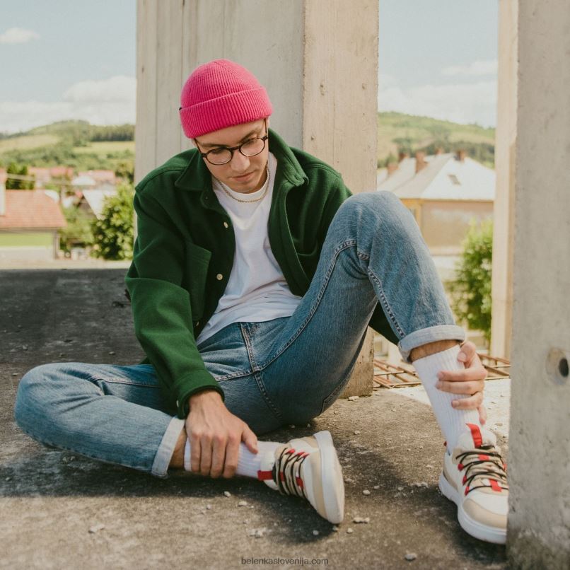 moški barefoot sneakers barebarics - revive bež & bela Be Lenka NL64D80