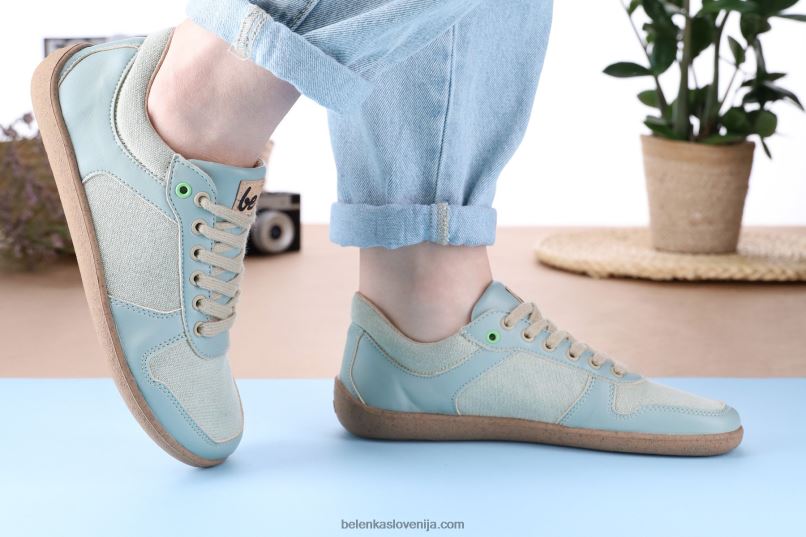 moški barefoot superge - champ 2.0 - veganske svetlo teal Be Lenka NL64D15