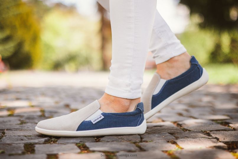 moški barefoot superge - eazy - veganske peščena in modra Be Lenka NL64D64