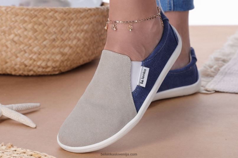 moški barefoot superge - eazy - veganske peščena in modra Be Lenka NL64D64