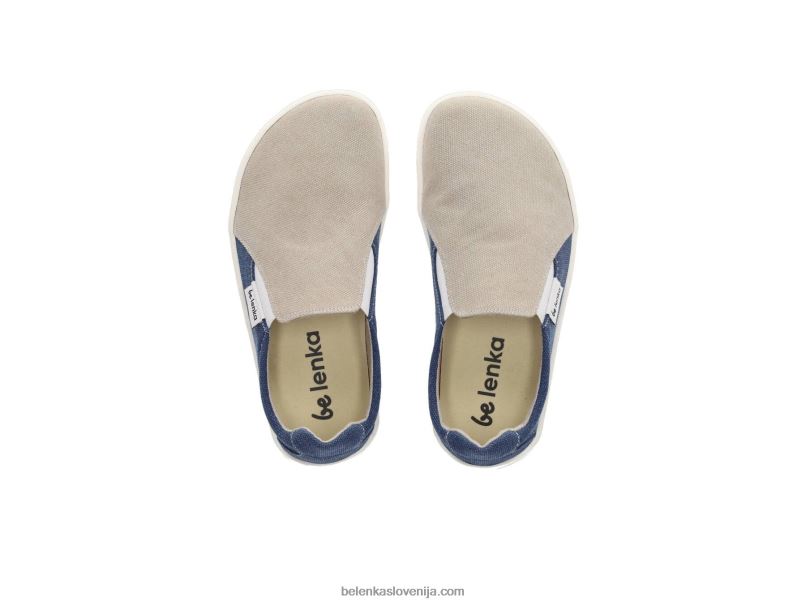 moški barefoot superge - eazy - veganske peščena in modra Be Lenka NL64D64