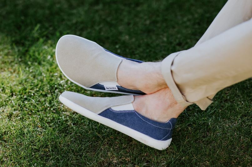 moški barefoot superge - eazy - veganske peščena in modra Be Lenka NL64D64