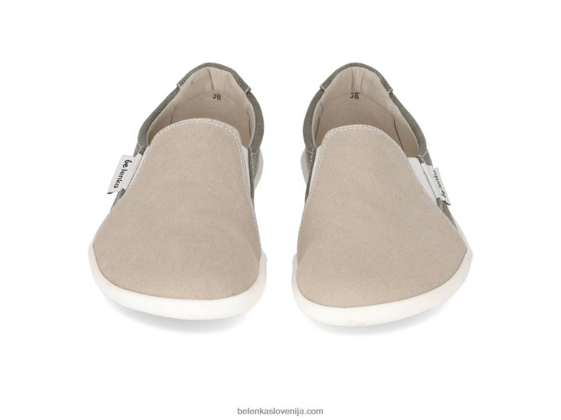 moški barefoot superge - eazy - veganske peščena in vojaško zelena Be Lenka NL64D63