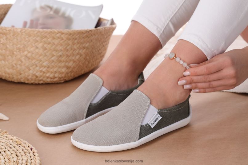 moški barefoot superge - eazy - veganske peščena in vojaško zelena Be Lenka NL64D63