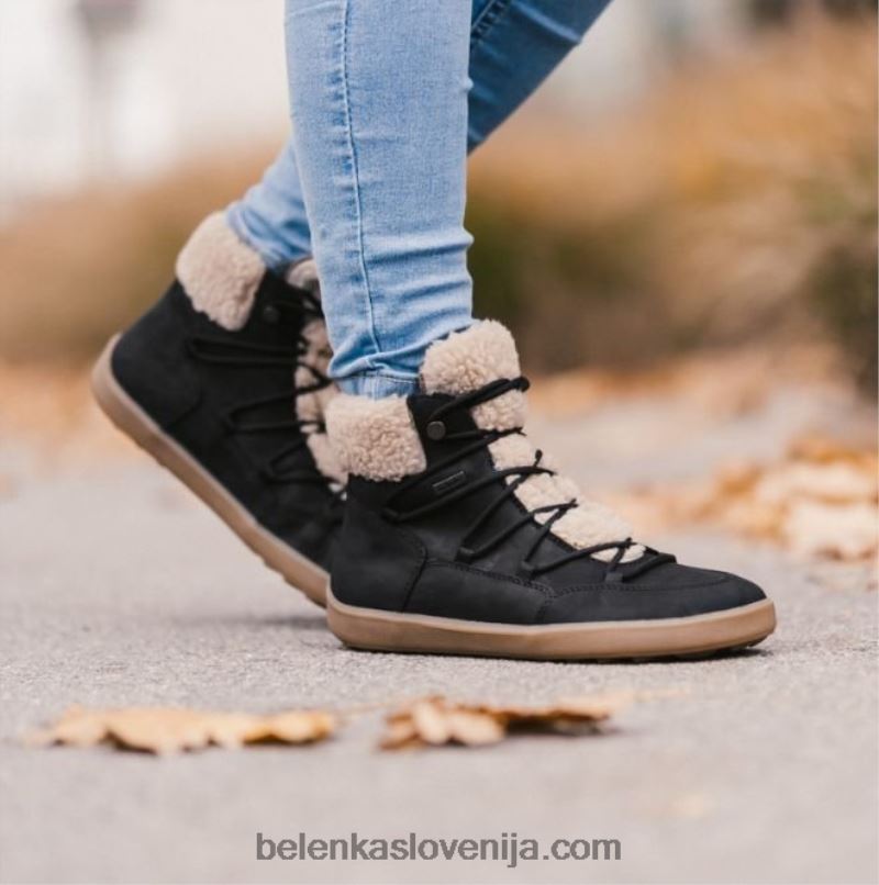 ženske zimski bosi škornji blaženost Črna Be Lenka NL64D142